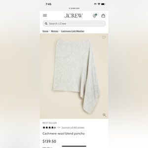 J.Crew cashmere wool blend shawl